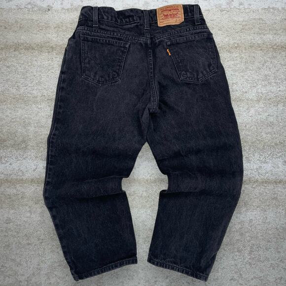 Levi's Other - Vintage 90s Orange Tab Levis Jeans 550 28x23 Relaxed Fit Jet Black Wash Denim